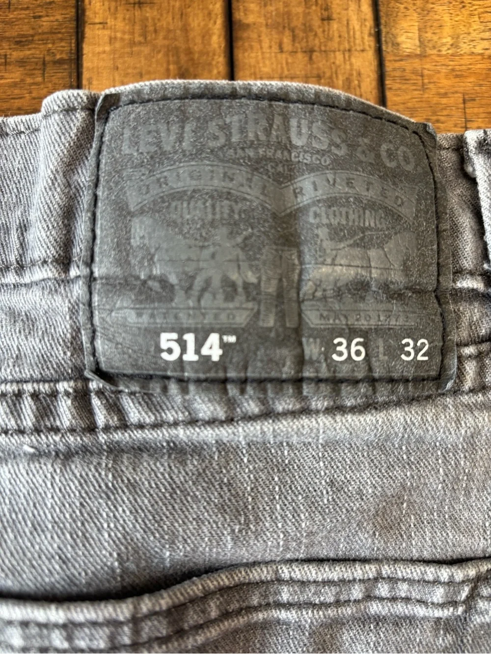Levi's Men's Straight Jeans in Light Gray Wash